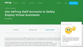 Use inkFrog Staff Accounts to Safely Employ Virtual Assistants