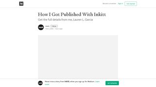 How I Got Published With Inkitt – Inkitt – Medium