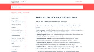 Admin Accounts and Permission Levels - InkSoft Help Center