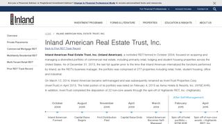 Inland American Real Estate Trust, Inc. | Inland Investments