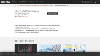 Inland Faculty Medical Group, Inc - Los Angeles, CA - Doctor in Los ...