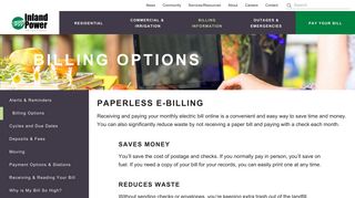 Billing Options | Inland Power and Light