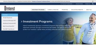 Investment Programs | Inland Investments
