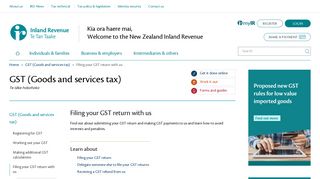 Filing your GST return with us (GST (Goods and services tax)) - IRD