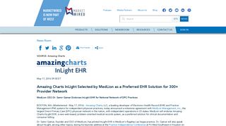 Amazing Charts InLight Selected by MedLion as a Preferred EHR ...