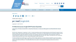 Pri-Med Announces InLight EHR Practice Essentials - Marketwire