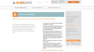 Online Banking - Alma Bank