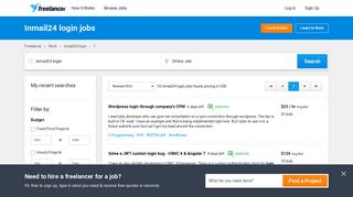 Inmail24 login Jobs, Employment | freelancer.co.nz