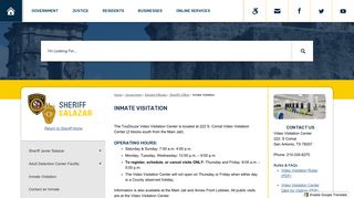 Inmate Visitation | Bexar County, TX - Official Website