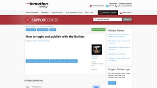 How to login and publish with the Builder | InMotion Hosting