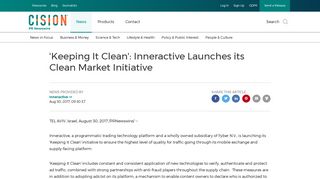 'Keeping It Clean': Inneractive Launches its Clean Market Initiative