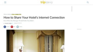 How to Share Your Hotel's Internet Connection - TripSavvy