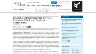 InnLink Central Reservation Services Introduce Solution to Eliminate ...