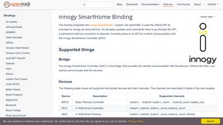 innogy SmartHome - Bindings | openHAB