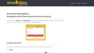 Getting Started: Accounts & Subscriptions | Innovation Law Lab