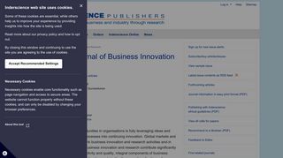 International Journal of Business Innovation and Research (IJBIR ...