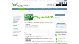 Online banking - Innovation Credit Union