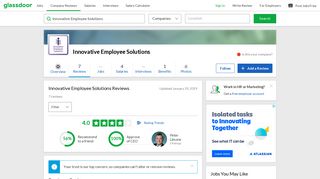 Innovative Employee Solutions Reviews | Glassdoor