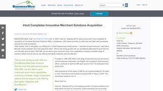 Intuit Completes Innovative Merchant Solutions Acquisition ...
