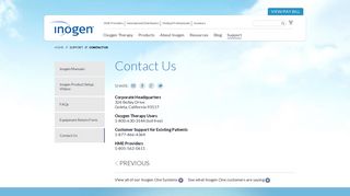 Contact Inogen | Inogen
