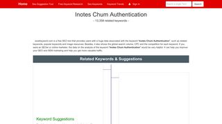 Inotes Chum Authentication - wowkeyword.com
