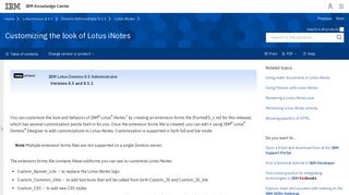 Customizing the look of Lotus iNotes - IBM