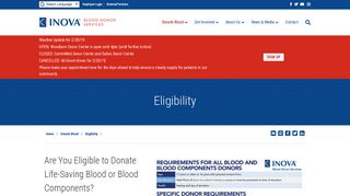 Can I Donate Blood? - Eligibility - Inova Blood Donor Services