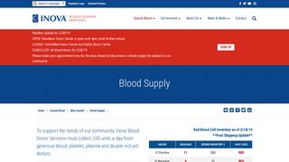 Blood Supply - Inova Blood Donor Services