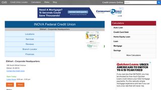 INOVA Federal Credit Union - Elkhart, IN - Credit Unions Online