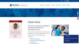 Career Areas - Inova Health System Careers