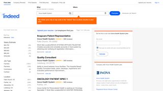 Inova Health System Jobs, Employment | Indeed.com