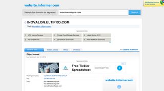 inovalon.ultipro.com at WI. Object moved - Website Informer