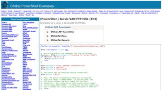PowerShell Inovis VAN FTP/SSL (EDI) - Chilkat Examples