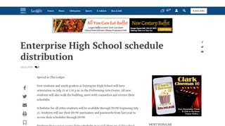 Enterprise High School schedule distribution - Dothan Eagle