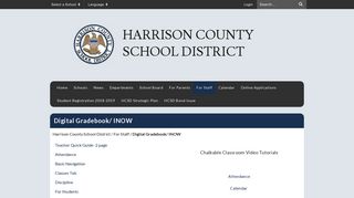 Digital Gradebook/ INOW - Harrison County School District