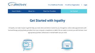 Get Started with Inpathy - Find an Online Mental Health Professional