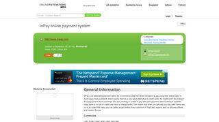 Online Payment Systems : InPay full description
