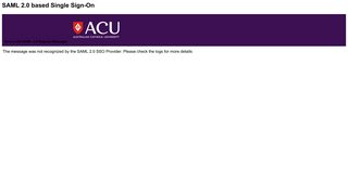 User Login - ACU (Australian Catholic University) - LEO