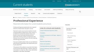 Professional Experience - Deakin University
