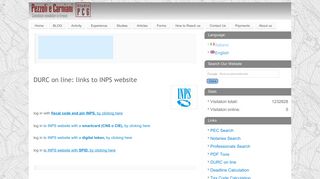 DURC: links to INPS website | StudioPCG