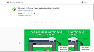 INRDeals AI Based Automatic CashBack Toolkit! - Google Chrome