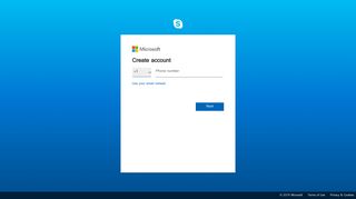 Microsoft account - to Skype Login