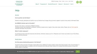 Library - FAQs | INSEAD
