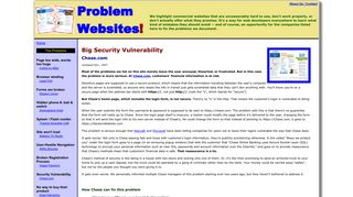 Problem Website: Chase.com (insecure login)