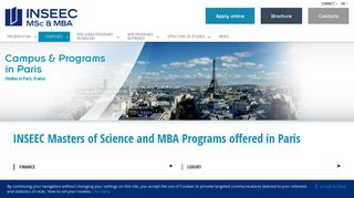 Campus and Programs in Paris - INSEEC Masters of Science & MBA ...