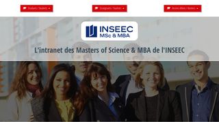 L'intranet des Masters of Science & MBA de l'INSEEC