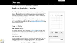 Employee Sign-in Sheet Template | eForms – Free Fillable Forms
