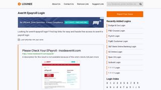 Averitt Epayroll Login - Your Ultimate Gateway to Login into any Website!