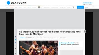 Inside Loyola's locker room after Final Four loss to Michigan
