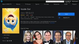 Watch Inside Out Online | Stream Full Movie | DIRECTV